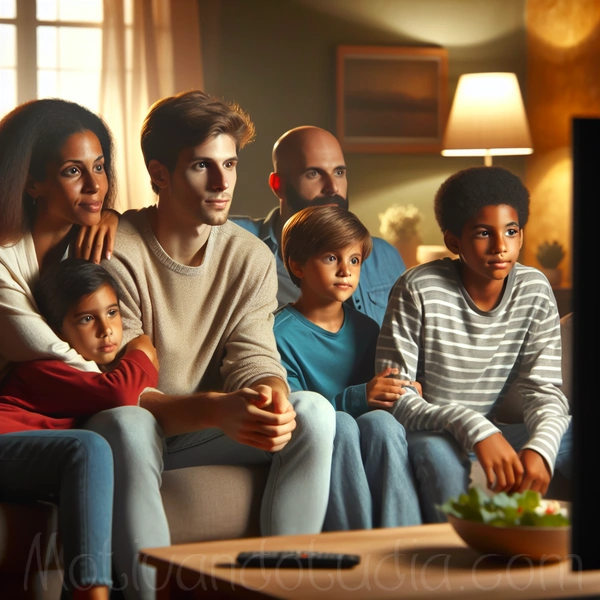 Persona viendo una película sobre autismo en familia.