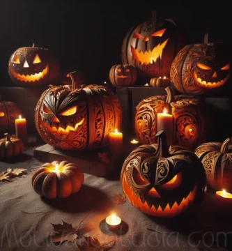 Calabazas decoradas con creatividad para Halloween.