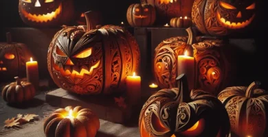 Calabazas decoradas con creatividad para Halloween.