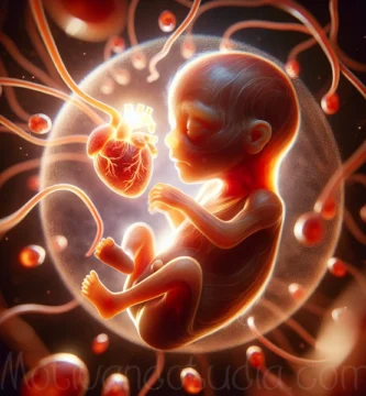 Ilustración que acompaña el artículo web titulado '¿Cuándo empieza a latir el corazón de un feto? Nuevo hallazgo'.