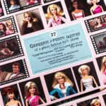 Collage de escenas icónicas de la película Barbie