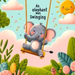 Gráfico de letras de canciones para niños titulado Un Elefante se Balanceaba.