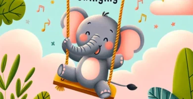 Gráfico de letras de canciones para niños titulado Un Elefante se Balanceaba.