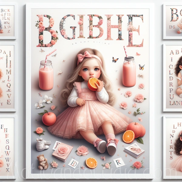 'Collage de nombres de niña que empiezan con la letra B para inspirarte en la elección del nombre de tu bebé'.
