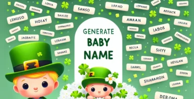 Imagen de fondo con nombres irlandeses populares para bebés