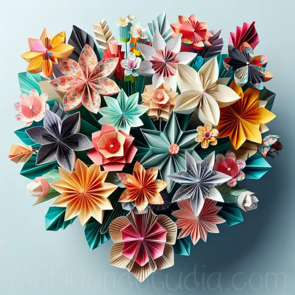 Ramo de flores origami con ideas creativas para el Día de la Madre.