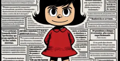 Imagen de Mafalda acompañada de un collage con las 29 mejores frases sobre la vida